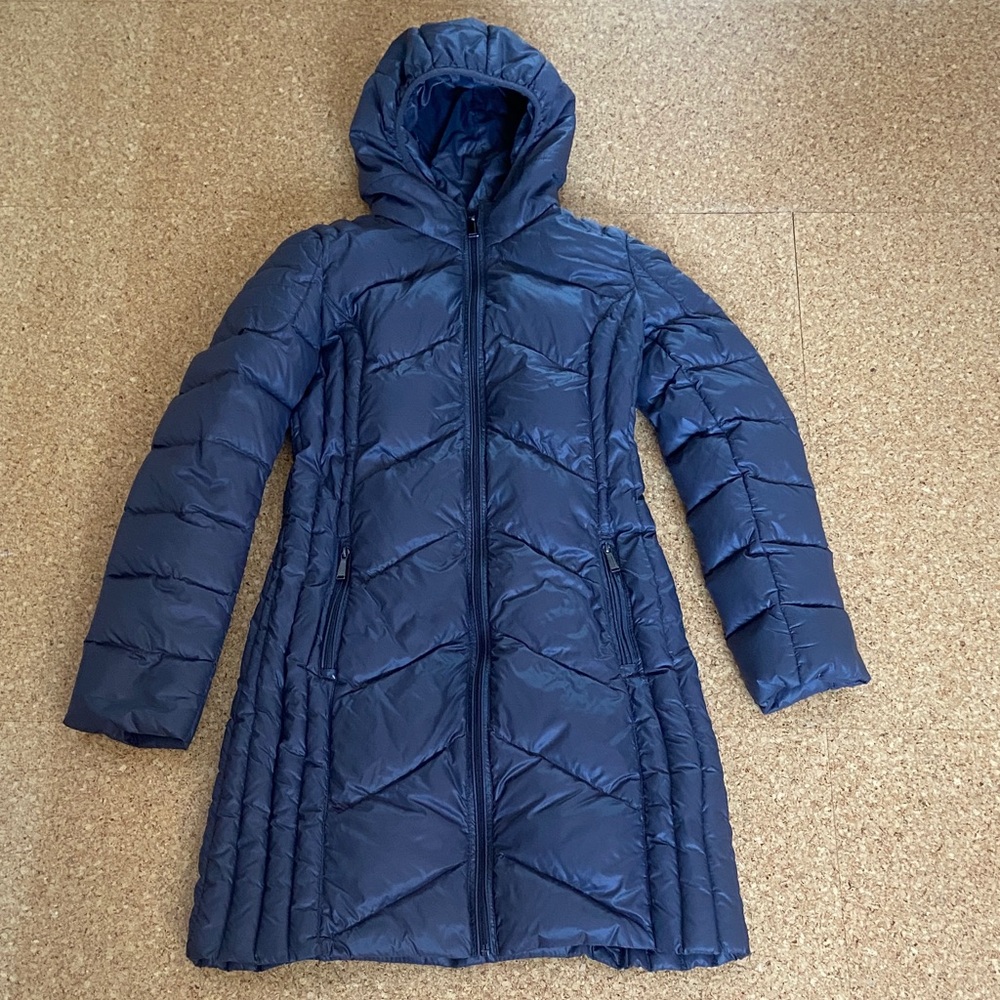 BCBGeneration GREY Hooded Puffer Jacket